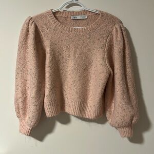 Zara - Pink sweater with silver thread detail